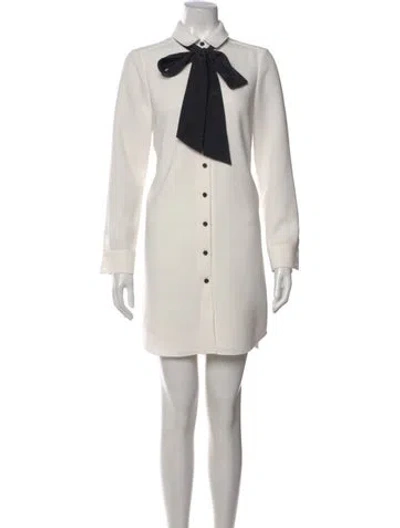 Pre-owned Kate Spade Mini Dress In White