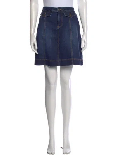 Pre-owned Kate Spade Mini Skirt In Blue