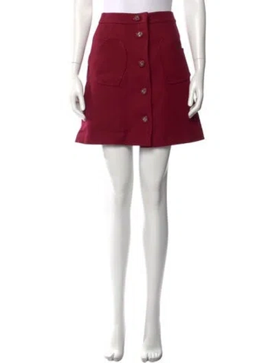 Pre-owned Kate Spade Mini Skirt In Red