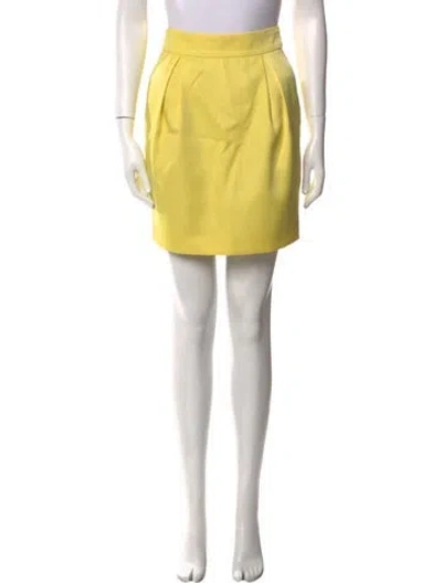 Pre-owned Kate Spade Mini Skirt In Yellow
