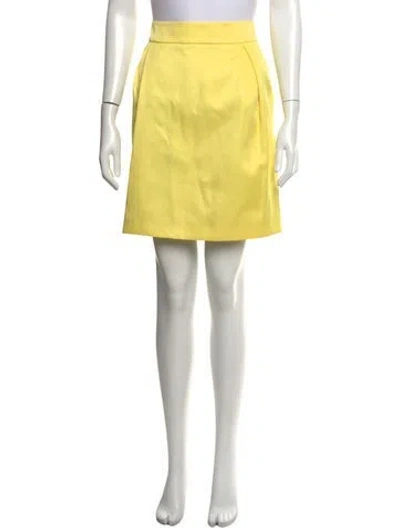 Pre-owned Kate Spade Mini Skirt In Yellow