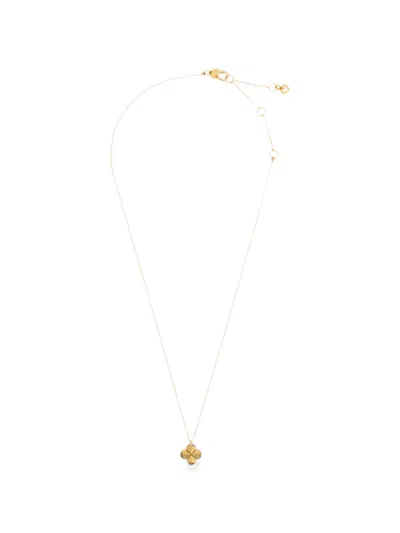 Kate Spade Mini Spade Flower-pendant Necklace In Gold