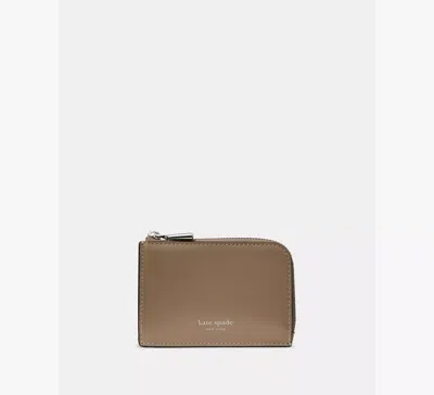 Kate Spade Mini Zip Card Case In Driftwood
