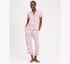 Kate Spade New York Cropped Pajama Set In Pink