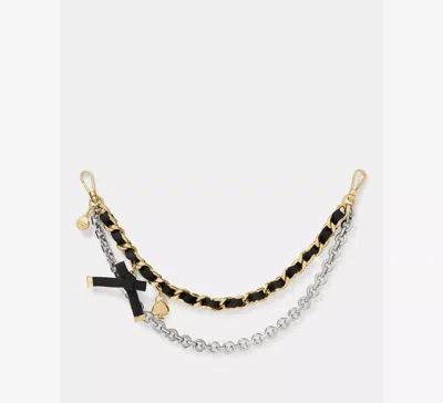Kate Spade Mixed Metal Swag Chain In Black