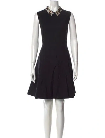 Pre-owned Kate Spade Mock Neck Knee-length Dress In Black