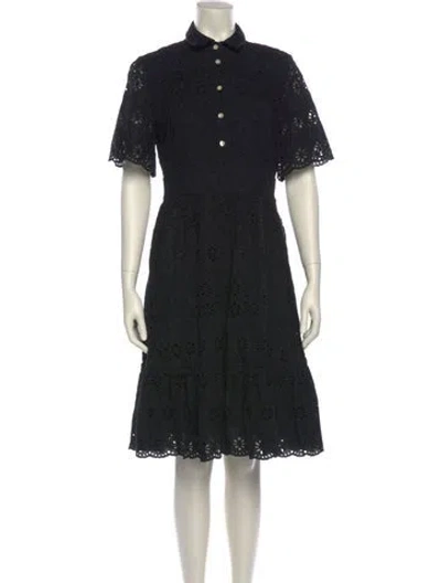 Pre-owned Kate Spade Mock Neck Knee-length Dress In Black