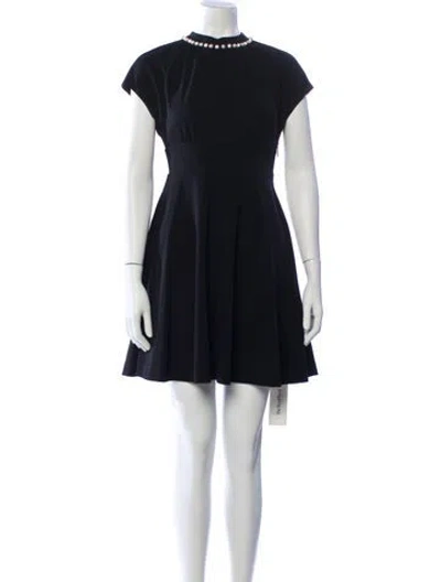Pre-owned Kate Spade Mock Neck Mini Dress In Black