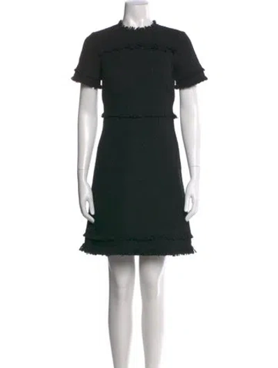Pre-owned Kate Spade Mock Neck Mini Dress In Black