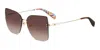 Kate Spade New York Ariellags 58mm Gradient Cat Eye Sunglasses In Gold/brown Gradient