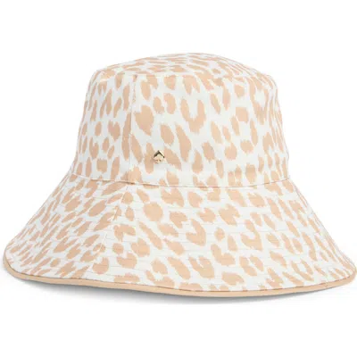 Kate Spade Modern Leopard Print Bucket Hat In Neutral