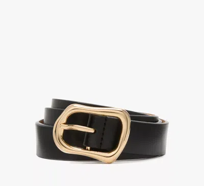 Kate Spade Molten Buckle Belt In Black