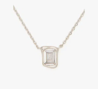 Kate Spade Molten Glass Pendant In Clear/silver
