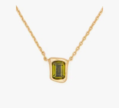 Kate Spade Molten Glass Pendant In Green/gold