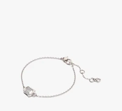 Kate Spade Molten Glass Solitaire Bracelet In Clear/silver