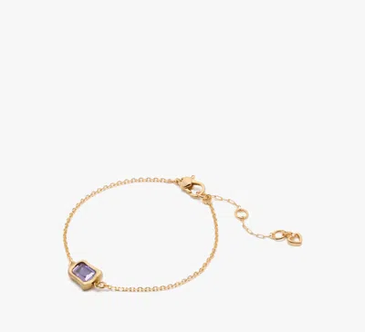 Kate Spade Molten Glass Solitaire Bracelet In Light Amethyst
