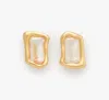Kate Spade Molten Glass Statement Studs In Clear/gold