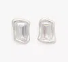 Kate Spade Molten Glass Statement Studs In Clear/silver