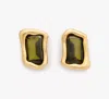Kate Spade Molten Glass Statement Studs In Green/gold