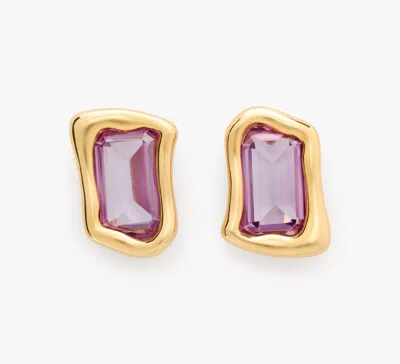 Kate Spade Molten Glass Statement Studs In Light Amethyst