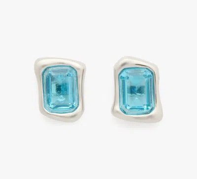 Kate Spade Molten Glass Studs In Aqua