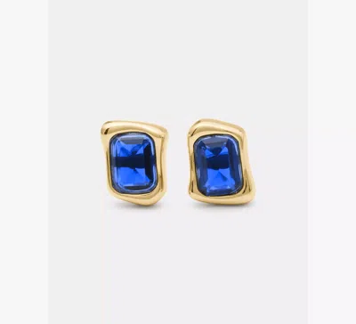 Kate Spade Molten Glass Studs In Blue