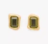 Kate Spade Molten Glass Studs In Green/gold