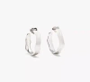 Kate Spade Molten Hoops In Silver