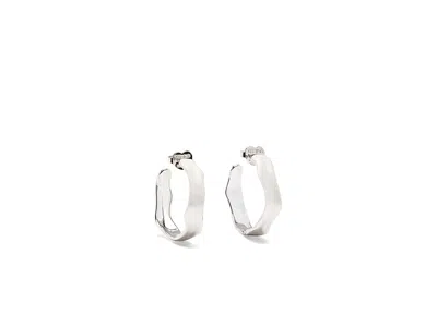 Kate Spade Molten Hoops In Gray