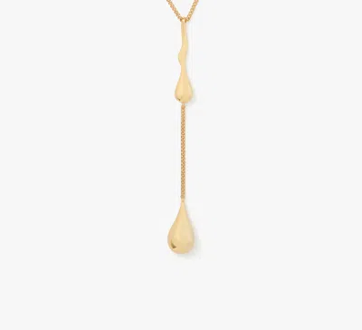 Kate Spade Molten Lariat Necklace In Clear/gold