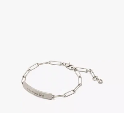 Kate Spade Mom Knows Best Id Bracelet In Gray