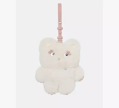 Kate Spade Monsters Clover Cat Bag Charm In Beige
