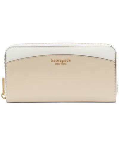 Kate Spade Morgan Colorblocked Saffiano Leather Zip Around Continental Wallet In Mountain P