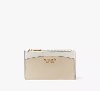 Kate Spade Morgan Colorblocked Small Slim Bifold Wallet In Brown