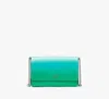 Kate Spade Morgan Ombre Flap Chain Wallet In Green