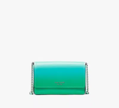 Kate Spade Morgan Ombre Flap Chain Wallet In Green