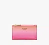 Kate Spade Morgan Ombre Small Slim Bifold Wallet In Pink