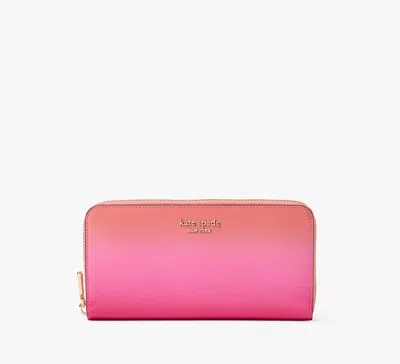 Kate Spade Morgan Ombre Zip Around Continental Wallet In Pink