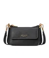 Kate Spade New York Morgan Double Up Saffiano Leather Crossbody Bag In Black