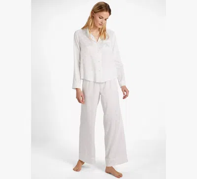 Kate Spade Mrs Long Pj Set In Off White Dot