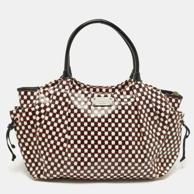 Pre-owned Kate Spade Multicolor Coated Canvas Polka Dots Stevie Tote