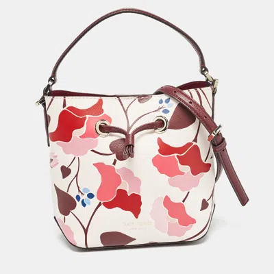 Pre-owned Kate Spade Multicolor Leather Small Eva Nouveau Bloom Bucket Bag