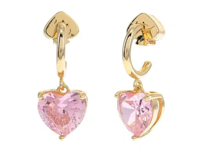 Kate Spade My Love Heart Huggies In Gold
