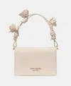 Kate Spade Natasha Patent Rose Strap Card Case Crossbody In Neutral