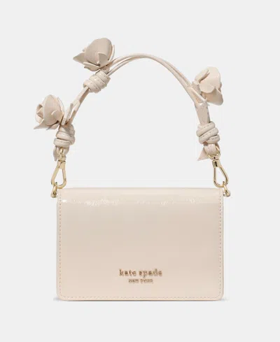 Kate Spade Natasha Crinkle Patent Leather Card Case In Brown