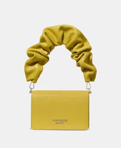 Kate Spade Natasha Glazed Leather Card Case In Green