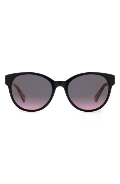 Kate Spade Nathalie 55mm Gradient Round Sunglasses In Black