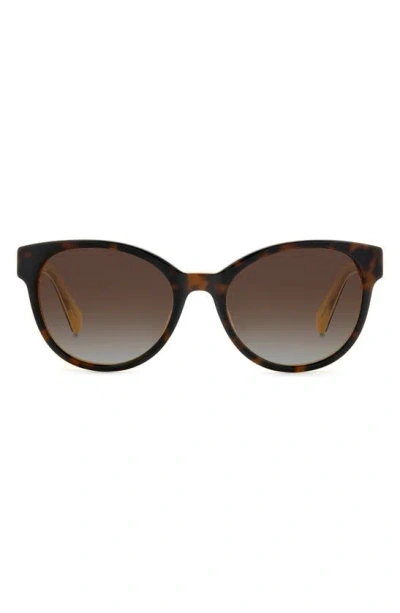 Kate Spade Nathalie 55mm Gradient Round Sunglasses In Brown