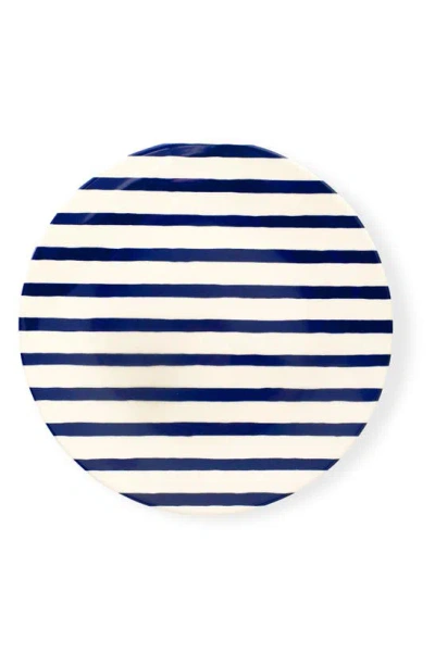 Kate Spade Navy Stripe Dinner Plate In Blue