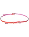 Kate Spade New York 10mm Color Block Bow Leather Belt In Red